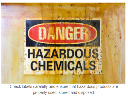 dangerous chemicals sign